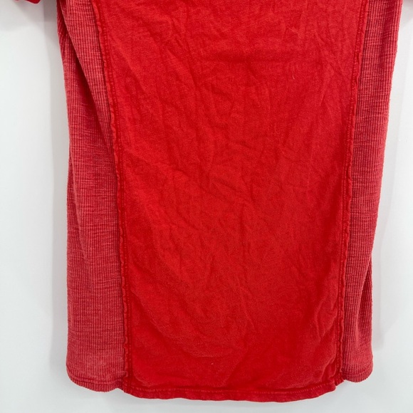 T.la Anthropologie red thermal Y2k boho cotton short sleeve tee size xs - Picture 12 of 12